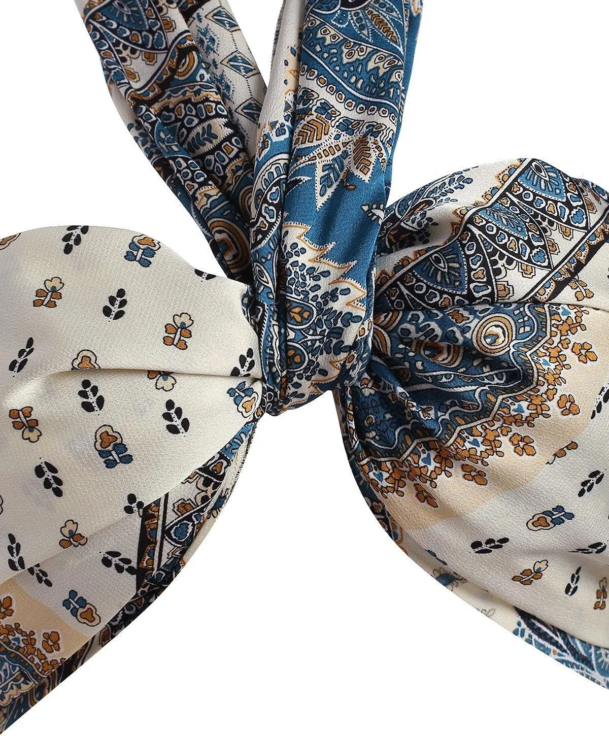 ZAFUL Women's Bohemian Bandana Criss Cross Sexy Boho Halter Wrap Crop Top